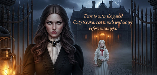 spooky haunted house halloween puzzle teaser